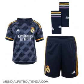 Camiseta Real Madrid Vinicius Junior #7 Segunda Equipación Replica 2023-24 para niños mangas cortas (+ Pantalones cortos)